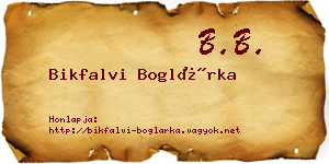 Bikfalvi Boglárka névjegykártya