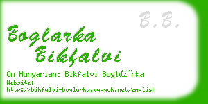 boglarka bikfalvi business card